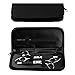 KING DO WAY Leather Barber Shears Hairdressing Haircut Scissors Organizer Zipper Pouch Bag Black