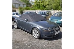 UK Custom Covers RP136 Tailored Soft Top Roof Half Cover Black - To Fit Audi TT 2000-2006