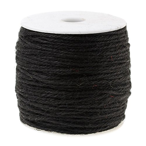 100m Jutekordel/Juteschnur schwarz 1mm