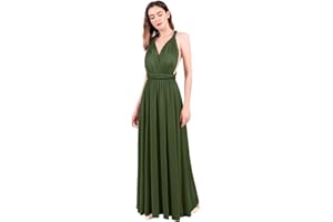 Odizli Abendkleid Lang Damen Sexy Rückenfreies Multiway Bandage Wickelkleid Festlich Brautjungfernkleider Party Ballkleid