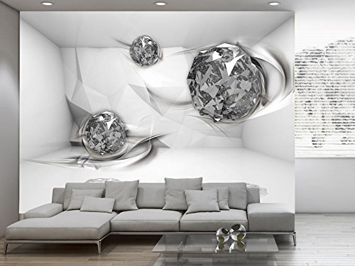 FOTOTAPETE 350×245 cm – VLIES TAPETE PREMIUM – PROFI QUALITÄT – 3 Farben zur Auswahl – Top moderne Wanddeko – Wandbilder XXL – Riesen Wandbild – Top Design Tapete – Neue exklusive Edition mit noch besser Druckauflösung – Deutsches Premium Vlies – Abstrakt a-A-0131-a-c - 2