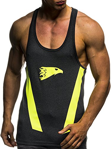 LEIF NELSON GYM Herren Fitness Stringer Trainingsshirt T-Shirt Training LN06286