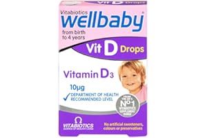 Vitabiotics Wellbaby Vitamin D Drops (Newborn to 4 Years Old) 10 µg 30ml (2 Months Supply) with NC Thank You Card
