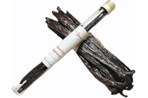VANILL'EPICES Gousses de Vanille Bourbon de Madagascar - 3 Gousses de Vanille Gourmet 17 cm en Tube