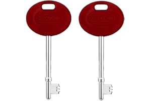 ROKEL Radar Disabled Toilet Key UK – 2 Red Metal Key for Public Accessible Toilets. Durable, Waterproof, Easy Turn Access, Universal Fit for Elderly & Mobility Impaired Users (Red, 2 Pack)