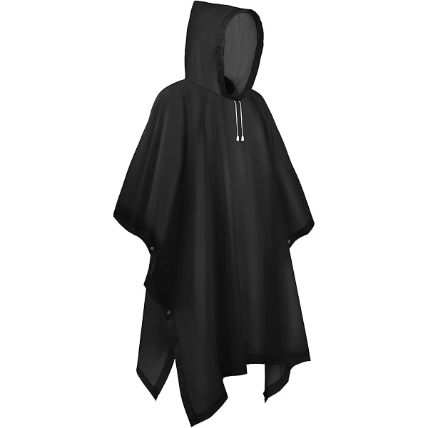 Confezione Da 2 Poncho Impermeabili Per Adulti In EVA - Riutilizzabili, Leggeri Con Cappuccio Regolabile, Per Viaggi E Emergenze
