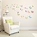 Produktbild Decowall DW-1408 Gemusterte Schmetterlinge Tiere Wandtattoo Wandsticker Wandaufkleber Wanddeko für Wohnzimmer Schlafzimmer Kinderzimmer