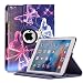 Produktbild iPad 9.7 2018 Hülle / iPad 9.7 2017 / iPad Air Hülle - 360 Grad drehbarer Standfuß Leder Schutzhülle mit Auto Sleep Wake für Apple iPad 9.7 6. Generation, iPad Air 5 (Butterfly On Blue)