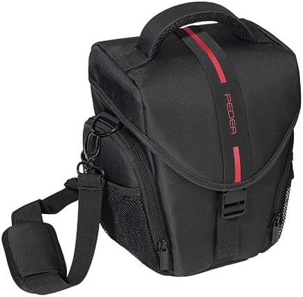 Essex Large SLR Case with Rain Cover and Screen Protector for Nikon D500/D610/D3300/D3400/D5300/D7100/D7200 /Canon EOS 1300D/5D Mark II Camera - Red