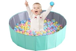 Mineup Ball Pit, 80CM Foldable Baby Ball Pit, Kids Play Ball Pool, Portable Ocean Ball Pit, Playhouse Playpen Ocean Ball Pool for Baby Toddler Boys Girls Indoor Outdoor Nursery Baby Playpen (Blue)