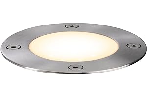 ‎PAULMANN Paulmann 94228 Plug & Shine LED Außenleuchte Bodeneinbauleuchte rund incl. 1x3,6 Watt IP65 dimmbar Außenbereich Edelstahl Metall, Kunststoff 3000 K