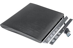 Sunvalley Caja Externa USB 3.0 para Reproductor de CD y DVD y Grabadora Óptica, para Ordenadores Portátiles y de Sobremesa, Compatible Con Unidades Internas de 9,5 mm y 9,0 mm