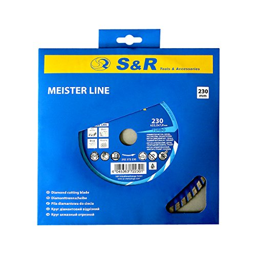S&R Diamanttrennscheibe 230×7,0mmx22,2 mm Turbo ,Beton armierter Beton,Granit,Naturstein,Ziegel, Trockenschnitt - 3