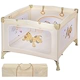 TecTake Kinder Reisebett höhenverstellbar mit Babyeinlage -...