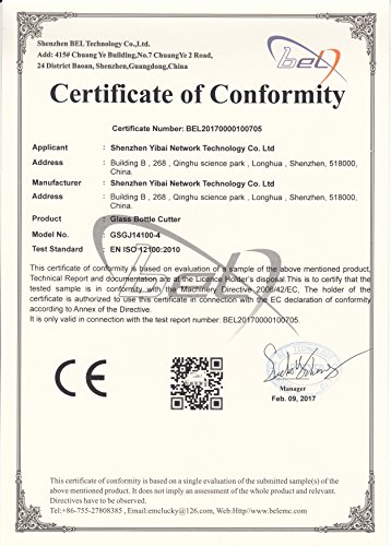 Glasschneider Bottle Cutter Flaschenschneider Schneidwerkzeug Glasflaschencutter Kupferstab Grün - 4