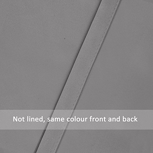 H.Versailtex Solid Thermal Insulated Blackout Pencil Pleat Anti - Mite Curtains for Bedroom with Two Free Tiebacks - Grey, Energy Saving & Noise Reducting, 46