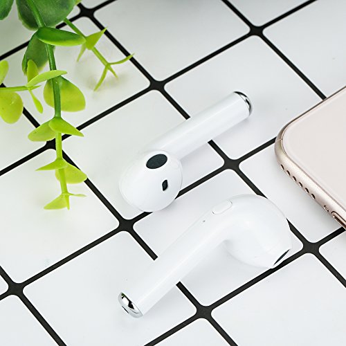 Cewaal Mini Bluetooth KopfhÃ¶rer Stereo Sport Headset Wireless OhrhÃ¶rer mit Ladebox Eingebautes Mikrofon fÃ¼r Apple iPhone iPad Android Smartphones Tablets WeiÃŸ