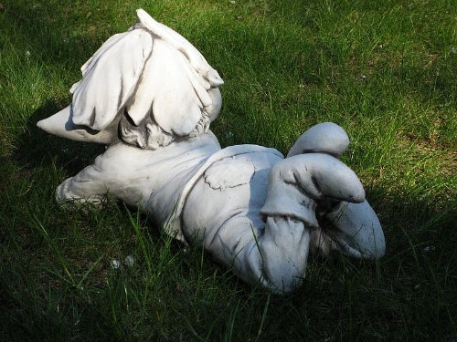 Steinfigur Zwerg Gnom Wichtel 07 FREDDI 44 cm ca.15 kg Frostfest Stein Nr.178 - 3