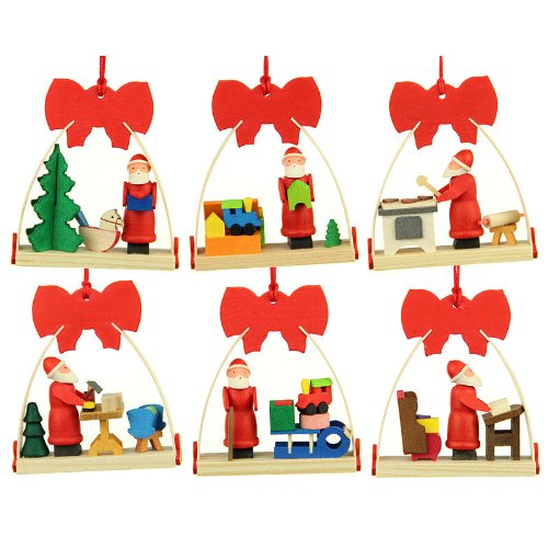 Preisvergleich Produktbild Graupner Holzminiaturen - Christbaumschmuck Schleife-Weihnachtsmann