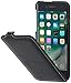 Produktbild StilGut Leder-Hülle kompatibel mit iPhone 8 Plus vertikales Flip-Case, Schwarz Nappa