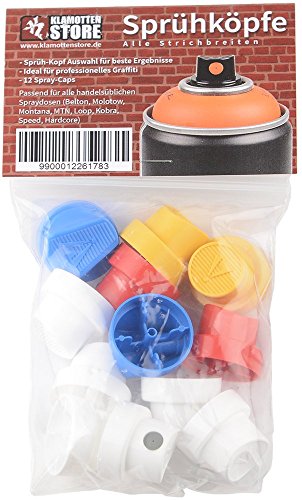 Ersatzsprühköpfe alle Strichbreiten – 12 Spray Caps - 4