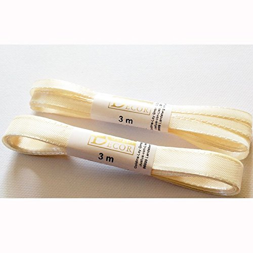 12 x Glasfläschchen – Vasen, cremefarbenes Band H 10,5 cm – Glasflaschen Tischvasen Dekoflaschen - 6