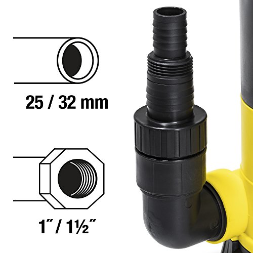TROTEC TWP 4005 E Klarwasser Tauchpumpe flachsaugend, 400 Watt Leistung, bis zu 7.000 Liter Wasser (max. 7,5 m Tiefe), Fremdkörper bis 5 mm, Automatisches Ein- und Ausschalten dank des stufenlos einstellbaren Schwimmschalters - 6
