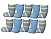 **Great Value** Babies 10pk Soft & Cosy Fleece Socks (3-5 FOOTSIZE, PALE BLUE)