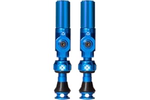 MUC OFF Muc-Off Big Bore Hybrid Tubeless Valves - Maximum Air Flow CNC Aluminium Valve System - Coreless Design for Presta Rims - Fast Inflation and Sealant Fill - Blue, 30mm