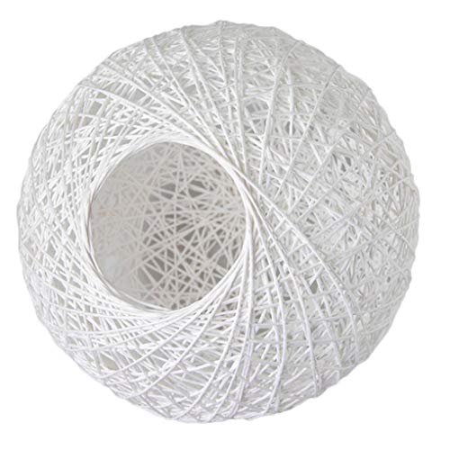 Preisvergleich Produktbild Mengonee Rattan Wicker Ball Kunst Lampshade Deckenleuchte-hängende runde Lampenschirm Einfache Befestigung Home Restaurant Bar Dekoration