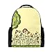 Produktbild Schulrucksack Bookbag Daypack Funny Cartoon Bunte Blumen Baum wasserdicht für Middle School Travel Girls Boys