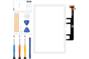 LADYSON Écran de rechange pour Huawei MediaPad M5 Lite LTE 10 BAH2-L09 BAH2-L09C Bach2-L09C Bach2-W19C Écran tactile de 10,1" (Blanc)