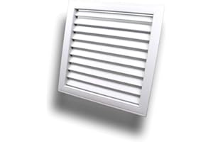 K-TECH-PRO Griglia di ventilazione da incasso, protezione dalle intemperie, con lamelle rigide, in plastica, dimensioni 600 x 600 mm