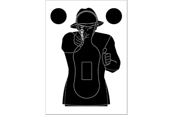 Tir loisir Cible Silhouette Police 51x71Cm x10