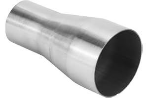 QIILU Connettore per Tubo di Scarico, Connettore per Tubo di Scarico Universale in Acciaio Inossidabile Riduttore Adattatore per Tubo Parte Modificata (51-76 MM)