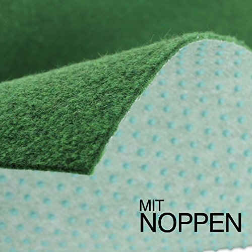 Evergreen Rasenteppich Kunstrasen Comfort m. Noppen – der Standard Vlies-Kunstrasen mit Drainagenoppen | Gesamthöhe ca 5mm | Gewicht 1.190g/m² | mit Drainagenoppen und Wasserdurchlässig 30 Liter/Min/m² | Pflegeleicht & Strapazierfähig & weiche Vlies-Oberfläche | Kunstrasenteppich (2 m x 4 m) - 4