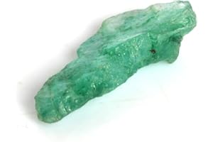 REAL GEMS Raw Emerald Crystal Natural Rough Stone, Rocks & Minerals Specimen May Birthstone, Emerald 10.00 Ct Gemstone