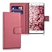 Produktbild kwmobile Hülle für Huawei P8 Lite (2015) - Wallet Case Handy Schutzhülle Kunstleder - Handycover Klapphülle mit Kartenfach und Ständer Altrosa