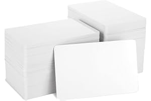 SENENQU 250PCS White PVC Cards, Blank Printable Plastic Business ID Cards, 30 Mil, 760 Micron, CR80 Credit Card Size - 85.5MM x 54MM