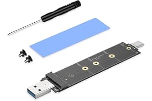 ELUTENG Caja M2 SSD NVMe SATA USB 3.1 Gen 2 10Gbps Carcasa NVMe M.2 Compatible con M-Key B+M Key B-Key NVMe NGFF Adaptador M2 a SATA USB Externo Tipo C para SSD 2230 2242 2260 2280, Soporte UASP Trim
