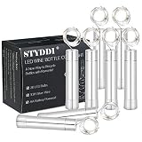 DISFRUTA CON TUS PROPIAS DECORACIONES: estas guirnaldas de luces para botellas de vino que funcionan con pilas, pueden adaptarse fácilmente a cualquier diseño que te guste. Simplemente has de colocar el tapón en la boca de cualquier botella de vino para crear hermosas decoraciones con luces. El alambre flexible, plateado y de alta calidad puede doblarse a su gusto.