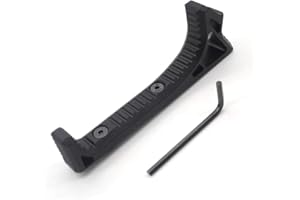 Trirock Black Tactical Aluminum Link Curved Angled Hand Stop Fits KeyMod handguard Rail System