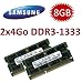 Produktbild Samsung M471B5273CH0-CH9 Arbeitsspeicher-Kit (für Laptops mit DDR3-Unterstützung und Apple iMacs (Modell von Mitte 2010), 8 GB (2 x 4 GB), DDR3 PC3-10600, 1333 MHz, 204-polig, SO-DIMM) 2 Stück