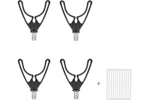 Milepetus Bank Sticks Butt Grip Rod Pad Karpfen Angelrute Rest U-Kopf mit M3/8 Gewinde für alle Rutenhalter Ständer