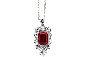 DP Design Collier avec pendentif Mortal Instruments City of Bones Shadowhunters avec cristaux Couleur Rubis