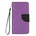 Produktbild Lonchee ASUS Zenfone 3 Max ZC520TL Wallet Tasche Brieftasche Schutzhülle ,Hit-Farbdesign Hochwertige PU Leder Folio Tasche Case Hülle im Bookstyle mit Standfunktion Kredit Kartenfächer (Lila / schwarz)