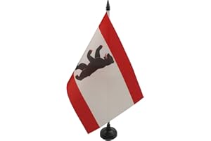 AZ FLAG - Tischflagge Berlin - 21x14 cm - Berlin Tischfahne 14 x 21 Cm - Flaggen