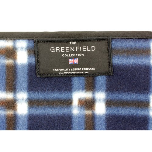 The Greenfield Collection PB003H Voll ausgekleidete, isolierte und wasserabweisende Picknickdecke in mitternachtsblau, passend zum Rucksack - 3