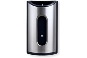 Rankomu Distributeur de sacs en plastique en acier inoxydable pour cuisine – Support de rangement et d'organisation pratique en acier inoxydable 430 pour montage mural ou placard, économise de