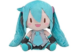 Zhongkaihua Miku - Cuscino in peluche Miku, 32 cm, morbido cuscino in cotone PP imbottito, decorazione natalizia per la casa